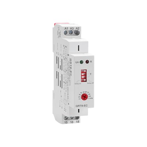 Zeitrelais AC230V / DC24V Dual-Funktion-Zeitrelais Time Relay GRT8-EC Hutschiene Verzögertes Einschalten und Verzögertes Schließen Für Familien und Industrie Zeitrelais AC230V / DC24V Dual-Funktion-Zeitrelais Time Relay GRT8-EC Hutschiene Verzögertes Einschalten und Verzögertes Schließen Für Familien und Industrie von IGEYAPA