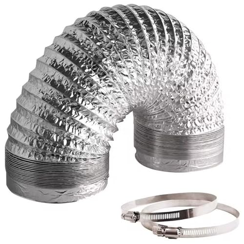 Flexibler Aluminium-Luftschlauch, Aluminium-Luftkanalschlauch, 3er-Pack, 80–300 mm Durchmesser, 2–5 m Länge(2m,80mm) von IGGLL