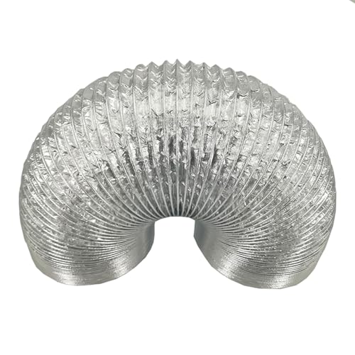 Flexibler Aluminium-Luftschlauch, flexibler Aluminium-Lüftungsschlauch, 80–300 mm Durchmesser, 2–5 m Länge, mit 2 Kanalklemmen(4m,100mm) von IGGLL
