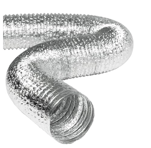 Flexibler Aluminium-Luftschlauch, flexibler Aluminium-Kanalschlauch 80–300 mm x 2–5 m mit Klemmen und Folienband(2m,100mm) von IGGLL