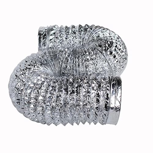 Flexibler Aluminium-Luftschlauch, flexibler Belüftungsluftkanal-Trockner-Entlüftungsschlauch mit Edelstahlklemmen, mehrere Größen(5m,80mm) von IGGLL