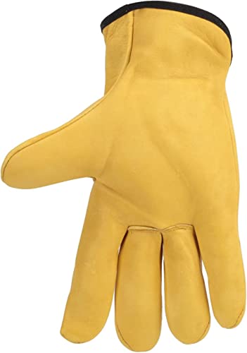 Hitzebeständige Handschuhe, Arbeitshandschuhe, verschleißfeste Arbeitshandschuhe aus Rindsleder for Männer, Schutzhandschuhe for Garten- und Sportfahrer von IGGLL