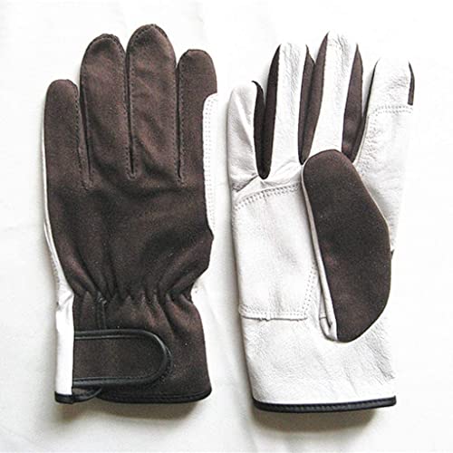 Hitzebeständige Handschuhe, Gartenhandschuhe, Lederhandschuhe for die Gartenarbeit, for Arbeiten im Freien, z. B. Reparatur von Elektroschweißtreibern von IGGLL