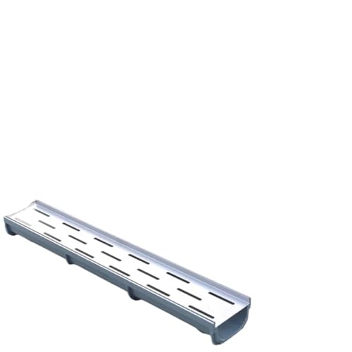 IGGLL Abflussrinne, Rinnenentwässerung, Abflussset mit Drainagegitter-Abdeckung for Außengrabentrog – for Befüllen mit Kieselsteinen – perfekt for Einfahrten(20cmx25cmx100cm) von IGGLL