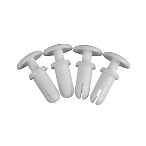 Kunststoff-Nylon-Niet-Zierklammer, 100 Stück 2/2,7/3,1/3,6/4,1/5,1/6,1 mm Nylon-Kunststoff R-Typ Expansionsnietmutter Schnallenclip Nietverschluss(White,R4090) von IGGLL