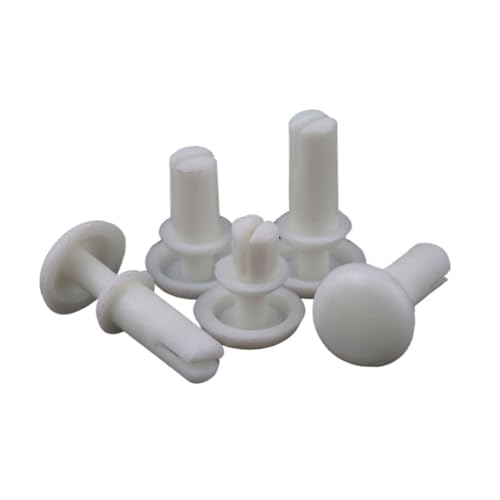 Kunststoff-Nylon-Niet-Zierklemme, 2,1/2,7/3,1/3,6/4,1/5,1/6,1 mm R-Typ-Expansionsnietmutter Nylon-Kunststoff-Schnallenclip(White,R2664 (120pcs)) von IGGLL