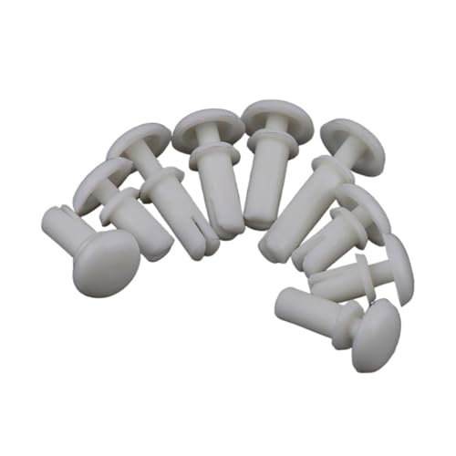 Kunststoff-Nylon-Niet-Zierklemme, 50 Stück R20 R26 R30 R35 R40 Nylon-Kunststoff R-Typ-Expansionsnietmutter-Schnallenclip PC-Platinen-Nietverschluss(White,R2672 (50pcs)) von IGGLL