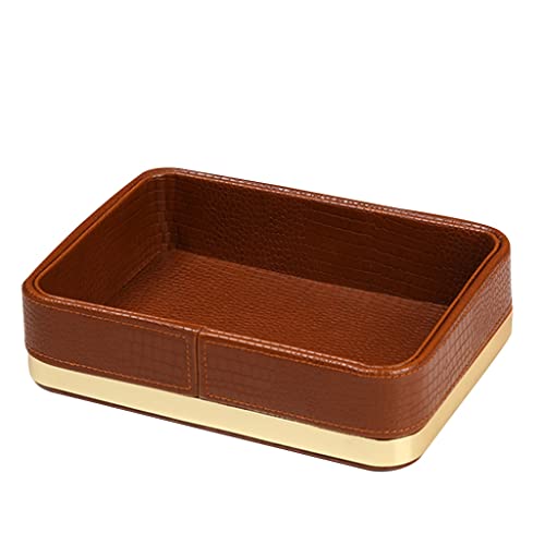 Schmuck-Schlüsselablage, Valet-Organizer, kreative Schreibtisch-Aufbewahrungsbox, Schmuckschale, Schreibtisch, Brieftaschen, Handys, Nachttisch oder Kommodenplatte (Orange) von IGGLL