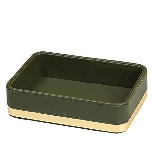 Schmuck-Schlüsselablage, Valet-Organizer, kreative Schreibtisch-Aufbewahrungsbox, Schmuckschale, Schreibtisch, Brieftaschen, Handys, Nachttisch oder Kommodenplatte (grün) von IGGLL
