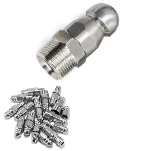 Spitzen for Waschsprühdüsen, Kanaldüsen-Set aus Edelstahl, 1 vorderes Loch mit 3 oder 6 hinteren Löchern, mehrere Packungsgrößen(1 Hole in Front/3 Holes in Back M22mm*15mm,1pc) von IGGLL