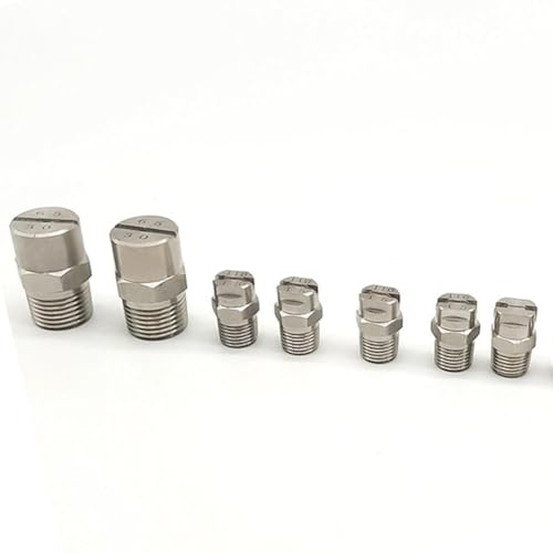 Spitzen for Waschdüsen, Edelstahl-Flachstrahldüse, 65 Grad, 5er- oder 10er-Pack, 1/8 1/4 3/8 1/2 Zoll(No.15: 3/8 (2.4 Mm Aperture),10pcs) von IGGLL