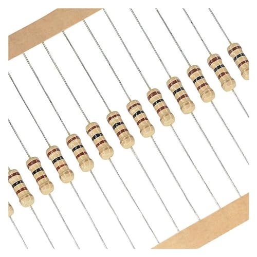 Widerstandssortiment-Set, 100 Stück 1/2w 0,5W 5% Kohlenstofffilmwiderstand 1R~1M 2.2R 10R 22R 47R 51R 100R 150R 470R 1K 4,7K 10K 47K 1 2,2 10 22 47 51 1 00 15 0 Ohm (9) von IGGLL