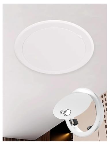 Zugangsklappe for Gipskartonplatten, Runde Zugangsklappenabdeckung Dekorativ, Revisionsöffnungsabdeckung for Inspektionsluke, Drucktyp-Revisionslukentür aus Metall for Trockenbau(Dia 350mm/13.8in) von IGGLL