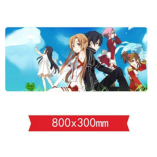 Mauspad,Sword Art online Speed Gaming Mouse Pad | XXL Mousepad |800 x 300mm Large Size| 3mm-Thick Base | Perfect Precision and Speed, F von IGIRC