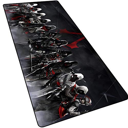 Mauspad Assassin's Creed 900X400mm Mauspad, Speed ​​Gaming Mousepad, Erweitertes XXL großes Mousemat mit 3mm starker Basis, für Notebooks, PC, A von IGIRC