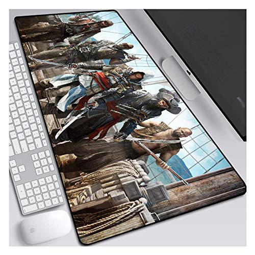 Mauspad Assassin's Creed 900X400mm Mauspad, Speed ​​Gaming Mousepad, Erweitertes XXL großes Mousemat mit 3mm starker Basis, für Notebooks, PC, E von Hemore