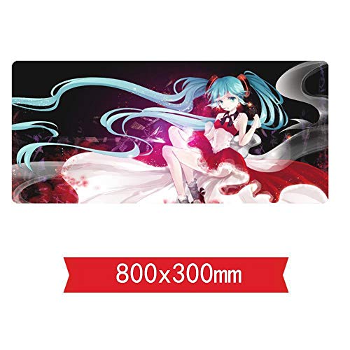 Mauspad Cartoon Beauty Tischset 800X300mm Mauspad, Speed ​​Gaming Mousepad, Extended XXL großes Mousemat mit 2mm starker Basis, für Notebooks, PC, F von IGIRC