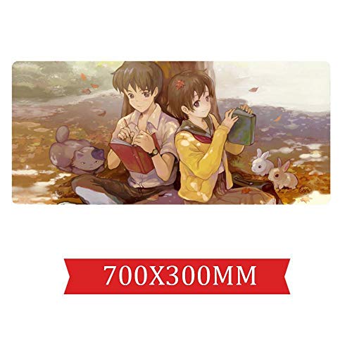 Mauspad Cartoon-Tischset des netten Mädchens Geschwindigkeits-Spiel Mauspad |XXL Mousepad | 700 x 300mm Großformat | 2 mm Dicke Basis | Perfekte Präzision und Geschwindigkeit, A von IGIRC