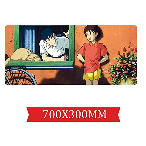 Mauspad Cartoon-Tischset des netten Mädchens Geschwindigkeits-Spiel Mauspad |XXL Mousepad | 700 x 300mm Großformat | 2 mm Dicke Basis | Perfekte Präzision und Geschwindigkeit, B von Hemore