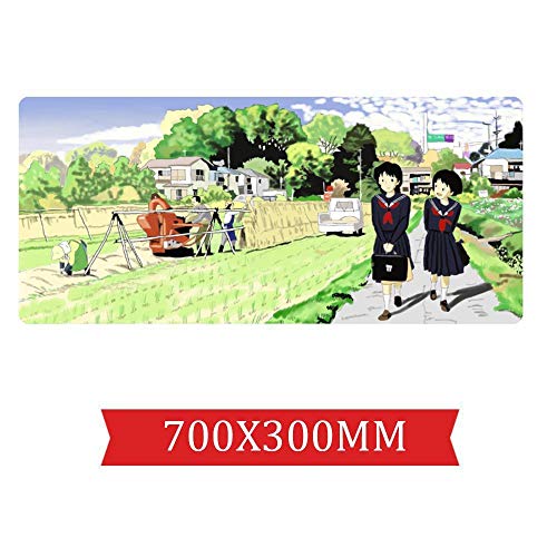 Mauspad Cartoon-Tischset des netten Mädchens Geschwindigkeits-Spiel Mauspad |XXL Mousepad | 700 x 300mm Großformat | 2 mm Dicke Basis | Perfekte Präzision und Geschwindigkeit, E von IGIRC