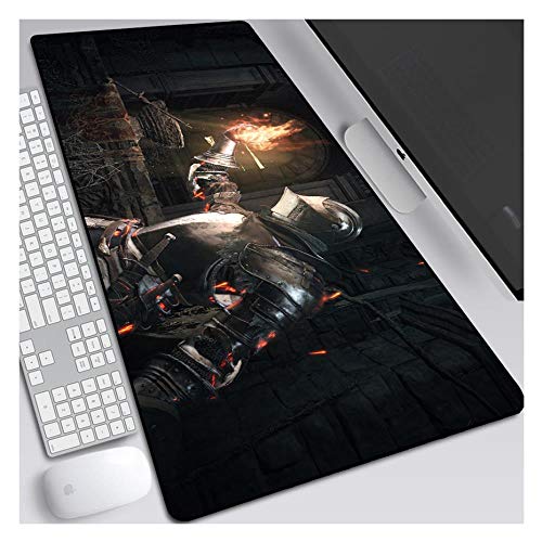 Mauspad Dark Souls Bloodborne 900X400mm Mauspad, Speed ​​Gaming Mousepad, Erweitertes XXL großes Mousemat mit 3mm starker Basis, für Notebooks, PC, P von IGIRC