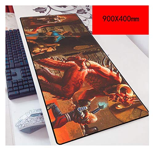 IGIRC Mauspad Diablo Spiel Mauspad |XXL Mousepad | 900 x 400mm Größe | 3 mm Dicke Basis |Perfekte Präzision und Geschwindigkeit, J von IGIRC