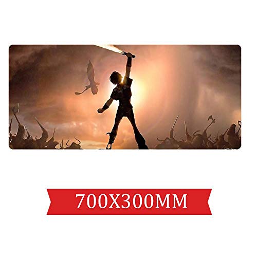 Mauspad Drachentastaturauflage des Jungen 700X300mm Mausunterlage, vollkommene Präzision und Geschwindigkeit Spiel-Mausunterlage mit 3mm-starker Unterseite, für Notizbücher, PC, C von IGIRC