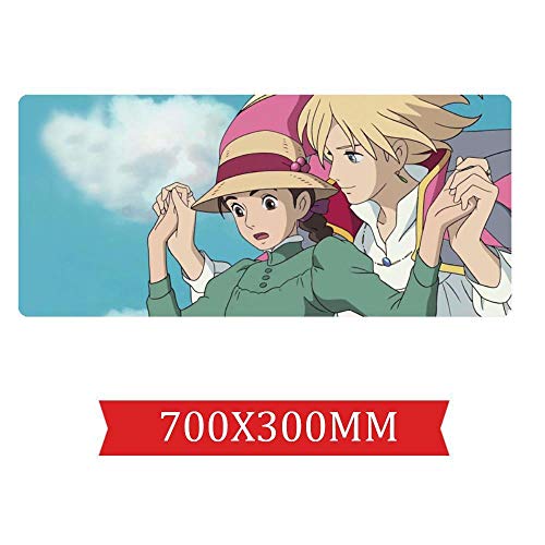 IGIRC Mauspad Heulens bewegliches Schloss-Geschwindigkeits-Spiel Mauspad |XXL Mousepad | 700 x 300mm Großformat | 2 mm Dicke Basis | Perfekte Präzision und Geschwindigkeit, F von Hemore