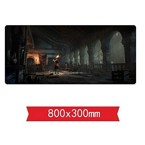 IGIRC Mauspad Jungen Tischset 800X300mm Mauspad, Speed ​​Gaming Mousepad, Erweitertes XXL großes Mousemat mit 2mm starker Basis, für Notebooks, PC, B von IGIRC