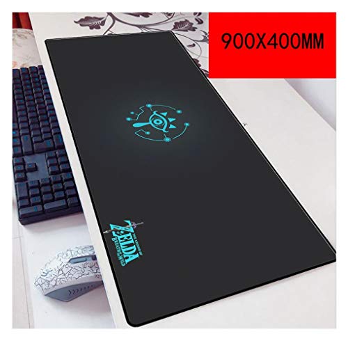 Mauspad Legend of Zelda 900X400mm Mouse pad, Speed Gaming Mousepad,Extended XXL Large Mousemat with 3mm-Thick Base,for notebooks, PC, F von Hemore