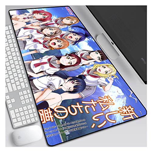 IGIRC Mauspad LoveLive Girl-Tischset 900X400mm Mauspad, Perfekte Präzision und Geschwindigkeit Gaming-Mauspad mit 3 mm dickem Fuß, für Notebooks, PC, T von IGIRC