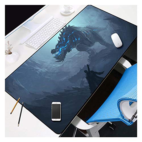 IGIRC Mauspad Monster Hunter Speed Gaming Mouse pad,900X400mm Mousepad,Extended XXL Large Mousemat with 3mm-Thick Base,for notebooks, PC, I von Hemore