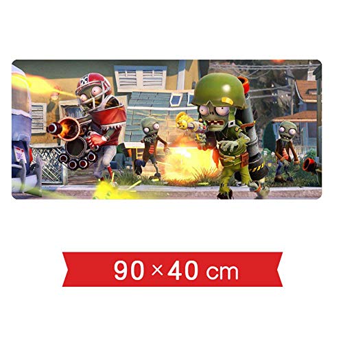 Mauspad Pflanzen gegen Zombies-Geschwindigkeits-Spiel Mauspad |XXL Mousepad | 900 x 400mm Größe | 3 mm Dicke Basis |Perfekte Präzision und Geschwindigkeit, G von Hemore