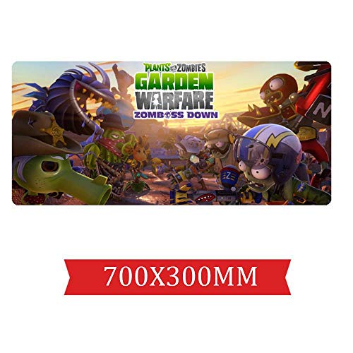 Mauspad Pflanzen gegen Zombies Speed ​​Gaming Mousepad |XXL Mousepad | 700 x 300mm Großformat | 3 mm Dicke Basis | Perfekte Präzision und Geschwindigkeit, H von Hemore