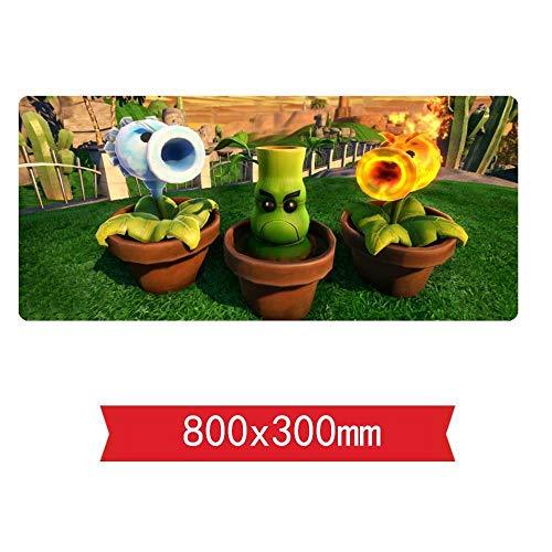 Mauspad Pflanzen gegen Zombies Speed ​​Gaming Mousepad |XXL Mousepad | 800 x 300mm Großformat | 2 mm Dicke Basis | Perfekte Präzision und Geschwindigkeit, A von Hemore