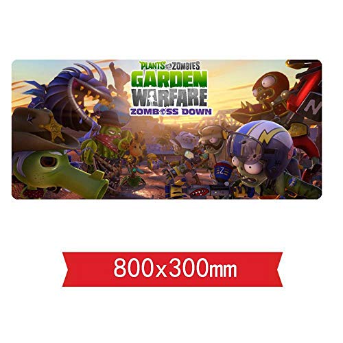 Mauspad Pflanzen gegen Zombies Speed ​​Gaming Mousepad |XXL Mousepad | 800 x 300mm Großformat | 2 mm Dicke Basis | Perfekte Präzision und Geschwindigkeit, E von Hemore