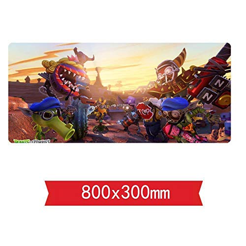 Mauspad Pflanzen gegen Zombies Speed ​​Gaming Mousepad |XXL Mousepad | 800 x 300mm Großformat | 2 mm Dicke Basis | Perfekte Präzision und Geschwindigkeit, F von Hemore