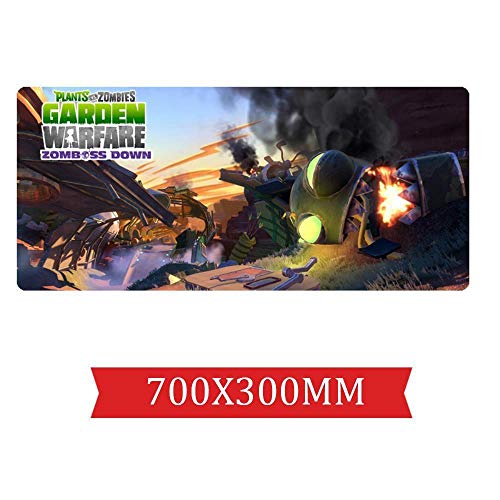 IGIRC Mauspad Plants vs. Zombies 700X300mm Mauspad, Speed ​​Gaming Mousepad, Extended XXL großes Mousemat mit 2mm starker Basis, für Notebooks, PC, B von IGIRC