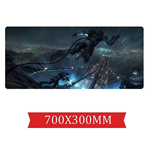 IGIRC Mauspad RainbowSix 700X300mm Mauspad, Speed ​​Gaming Mousepad, Erweitertes XXL großes Mousemat mit 2mm starker Basis, für Notebooks, PC, A von IGIRC