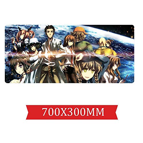 Mauspad Steins Gate Cartoon Speed ​​Gaming Mauspad |XXL Mousepad | 700 x 300mm Großformat | 2 mm Dicke Basis | Perfekte Präzision und Geschwindigkeit, A von IGIRC