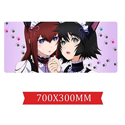 Mauspad Steins Gate Cartoon Speed ​​Gaming Mauspad |XXL Mousepad | 700 x 300mm Großformat | 2 mm Dicke Basis | Perfekte Präzision und Geschwindigkeit, F von IGIRC