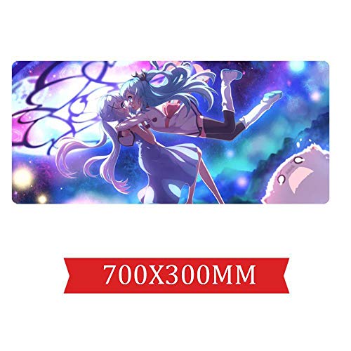 Mauspad Super niedliche Mausunterlage der Karikaturschönheit 900X400mm, perfekte Präzision und Geschwindigkeit Spiel-Mäusematte mit 3mm-starker Unterseite, für Notizbücher, PC, J von IGIRC