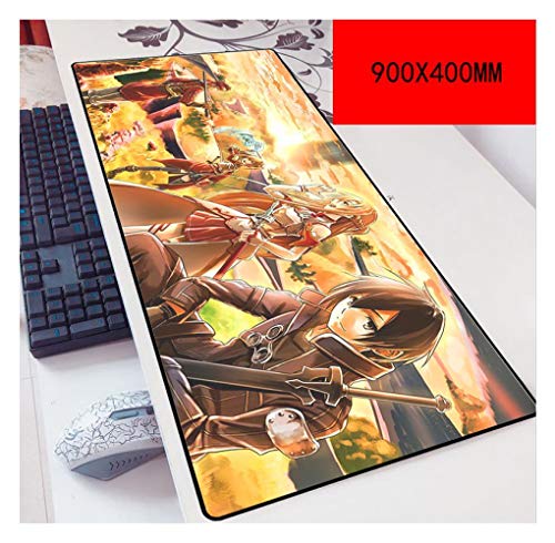 Mauspad Sword Art Online Speed Gaming Mouse Pad | XXL Mousepad | 900 x 400mm Größe | 3 mm Dicke Basis |Perfekte Präzision und Geschwindigkeit, J von IGIRC