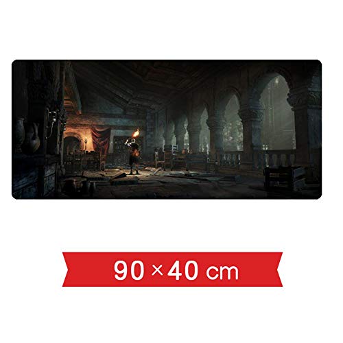 Mauspad Tischset für Jungen 900X400mm Mauspad, erweiterter, XXL großer, professioneller Gaming-Mauspad mit 3 mm starker Unterseite, für Notebooks, PC, B von IGIRC