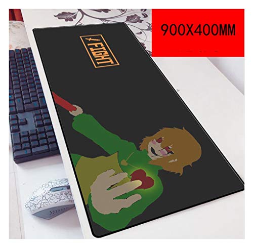 Mauspad Undertale 900X400mm Mouse pad, Speed Gaming Mousepad,Extended XXL Large Mousemat with 3mm-Thick Base,for notebooks, PC, Q von IGIRC