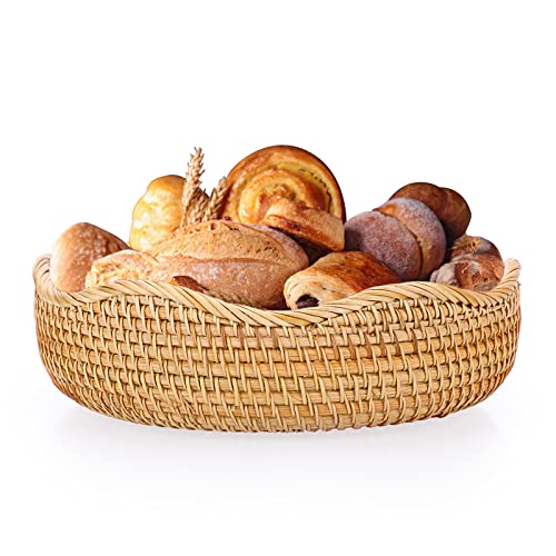 IGNPION Rattan-Aufbewahrungsschale, gewebter Obstkorb, rund, 23,5 cm, Brot-Servierkorb, Snack-Eier-Aufbewahrungsschalen, Esstisch, Schreibtisch-Arbeitsplatte, dekorative Aufbewahrungskörbe IGNPION Rattan-Aufbewahrungsschale, gewebter Obstkorb, rund, 23,5 cm, Brot-Servierkorb, Snack-Eier-Aufbewahrungsschalen, Esstisch, Schreibtisch-Arbeitsplatte, dekorative Aufbewahrungskörbe von IGNPION