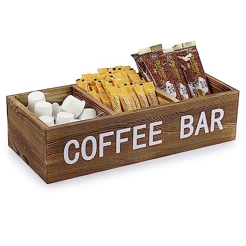 IGNPION Schreibtischkorb aus Holz mit 3 Fächern und verstellbaren Trennwänden – Kaffee-Bar-Station Organizer-Box für Servietten, Kaffeekapseln, Süßstoff, Gewürze IGNPION Schreibtischkorb aus Holz mit 3 Fächern und verstellbaren Trennwänden – Kaffee-Bar-Station Organizer-Box für Servietten, Kaffeekapseln, Süßstoff, Gewürze von IGNPION