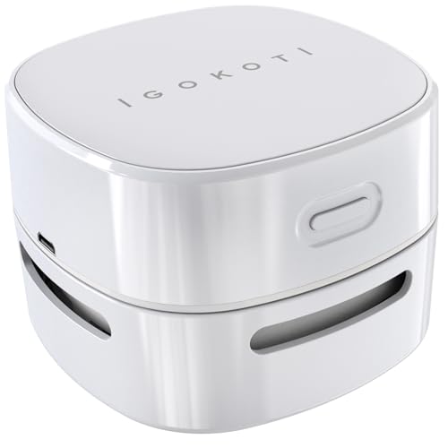 IGOKOTI USB Wiederaufladbar Tischstaubsauger, Tragbar Kabellos Mini Tisch Staubsauger, Starke Saugkraft Staubsauger Schreibtisch für Desktop, Büro, Schule, Haushalt Wichtelgeschenk von IGOKOTI
