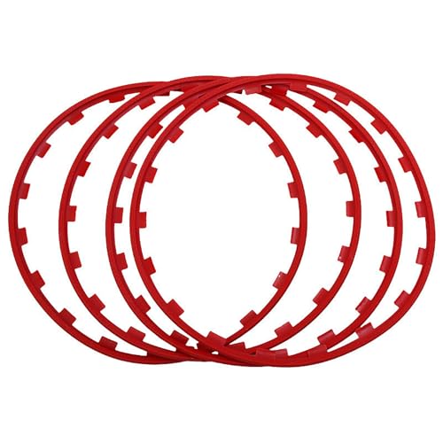 4 Stück Felgenschutz Nylon Uberturbine-Rad–Streifen zur Verhinderung von Bordsteinausschlägen, für Tesla Model 3/y (Rot, fit 17 Zoll Rad) von IGTOPS