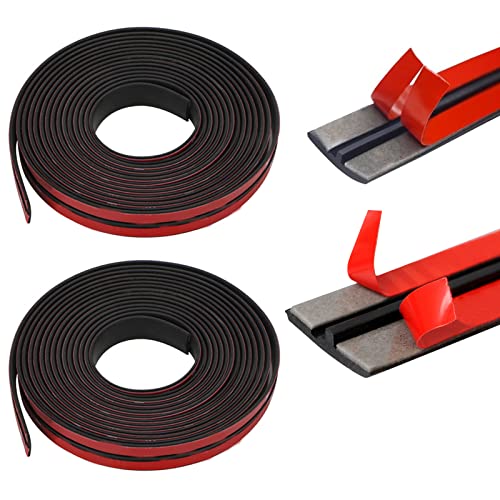 5M/16FT Auto Windschutzscheibe Wetter Gummi Dichtung, Windschutzscheiben Streifen Dichtung, T-Form Dichtungsstreifen Windschutzscheibe ((5M-14mm)+(5M-19mm)) von IGTOPS